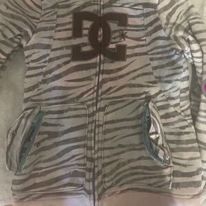 Vintage 2000s Dcshoes zebra print zip